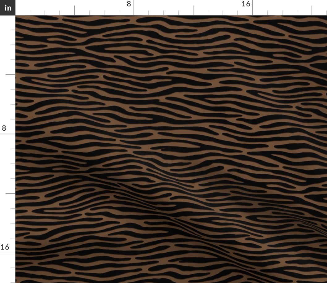 ★ ZEBRA OR TIGER ? ★ Brown  – Small Scale - Horizontal / Collection : Wild Stripes – Punk Rock Animal Prints 2