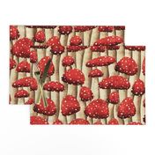 Amanita Garden - Large Scale - fly agaric, red mushroom, mushrooms 