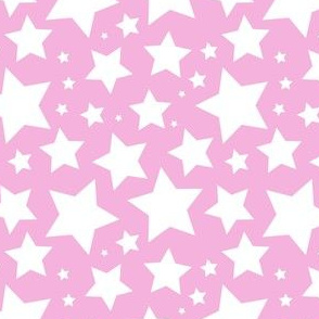 white stars on pink (small) 