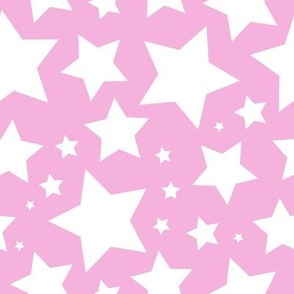 white stars on pink (large) 