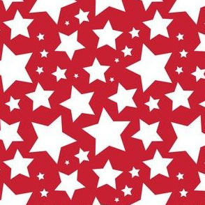 White stars on red (small) 