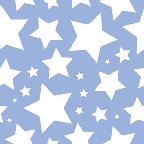 White stars on sky blue (large) 