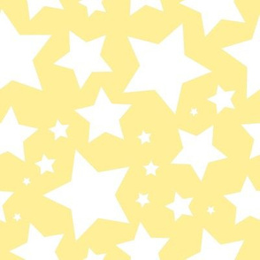White stars on yellow (large) 
