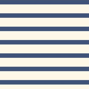 ★ SAILOR STRIPES ★ Navy Blue on Ecru / Collection : French Style :) Words & Breton Stripes Prints