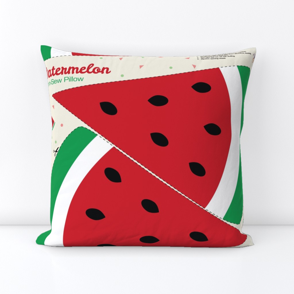 Watermelon Cut and Sew Pillow Panel