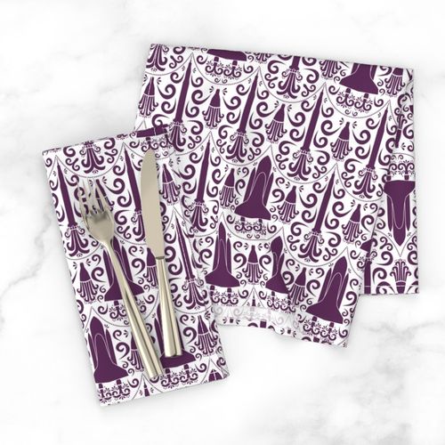 Rocket Science Damask (Purple and White)