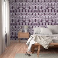 Rocket Science Damask (Purple and White)