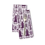 Rocket Science Damask (Purple and White)