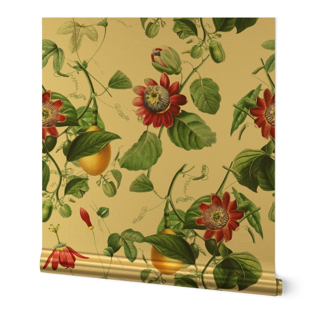 Vines with Exotic Flowers - Large - Off White