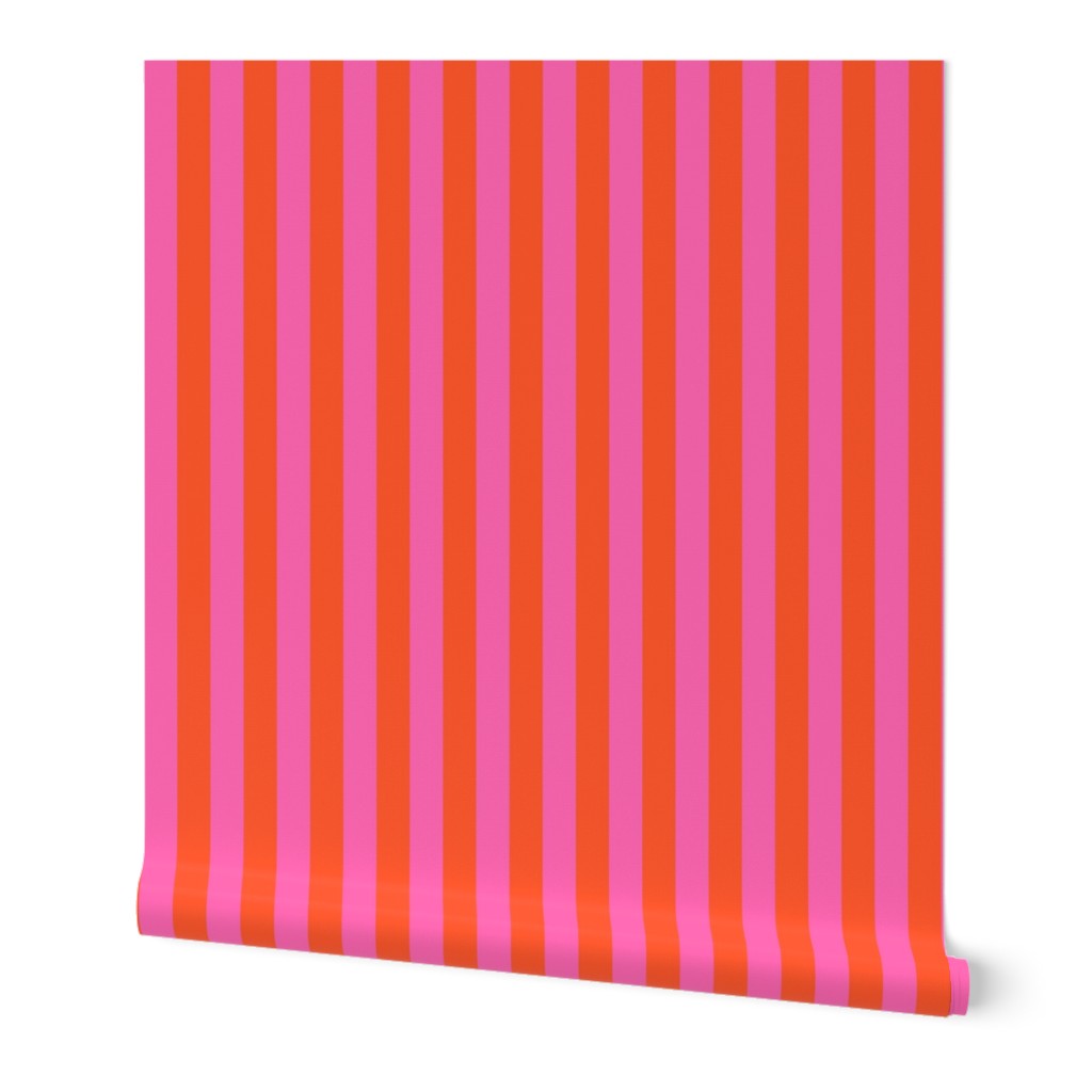Piccadilly Pinstripes in Mod Orange + Pink