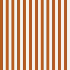 Piccadilly Pinstripes in White + Chocolate Brown