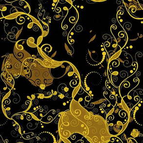 Black-Gold-Floral-Pattern