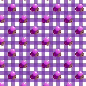 Grande purple gingham triple berries