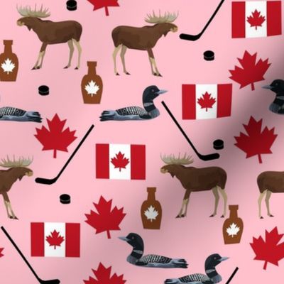 canada fabric - pink