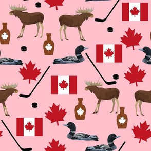 canada fabric - pink