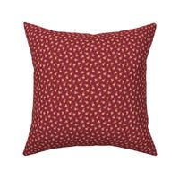 Midcentury Modern Thistle Ditsy in Pink and Burgundy - Small
