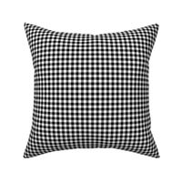 1/4" Woven Buffalo Check - Black on White (buffalo plaid, black and white plaid, buffalo check, woven texture)