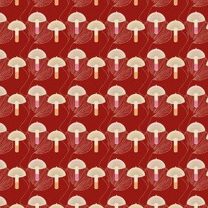 Mushrooms in red