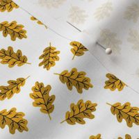 SMALL oak leaf fabric - autumn leaves fabric - yellow