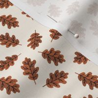 SMALL - oak leaf fabric - autumn leaves fabric - copper