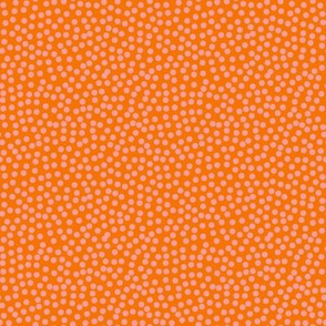 Dots in orange / Lily's magical mushroom garden