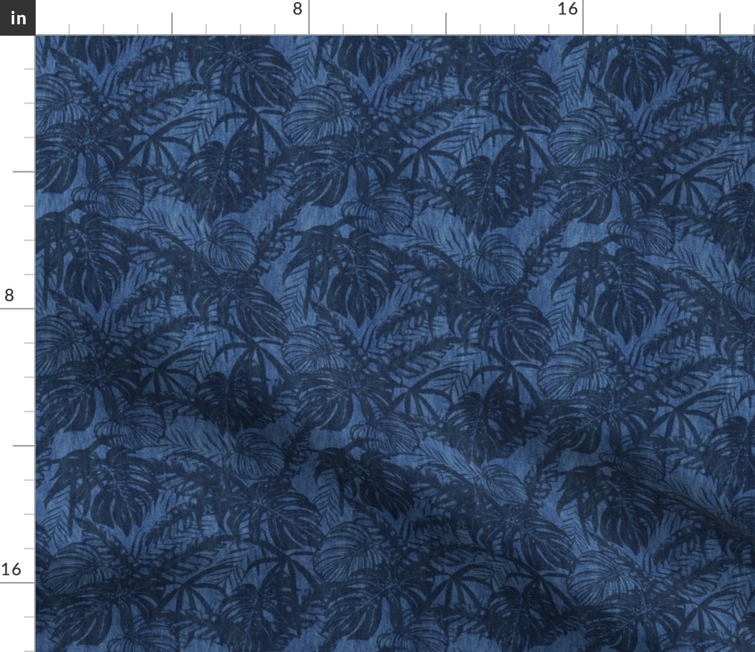 Tropical Blue Jeans Design Dark Smaller