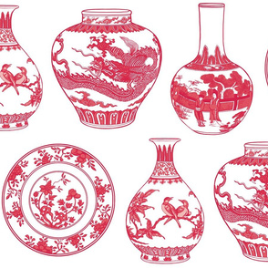 Red Chinaware - Large