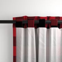 3" Woven Buffalo Check - Black on Red (buffalo plaid, black and red plaid, buffalo check, faux woven texture, 3 inch)