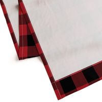 3" Woven Buffalo Check - Black on Red (buffalo plaid, black and red plaid, buffalo check, faux woven texture, 3 inch)