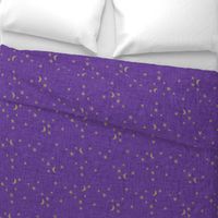 stars and moons // soft gold on grape linen