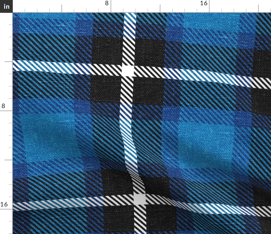 Blue Twill Plaid - extra large scale