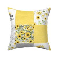 Sunflower//Bloom where you are planted - Wholecloth Cheater Quilt