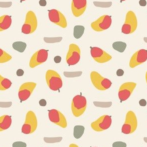 Adstract mango fruits and shapes 