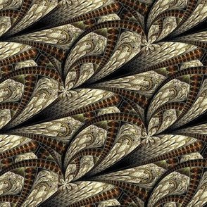 fractal leaves - brown/beige