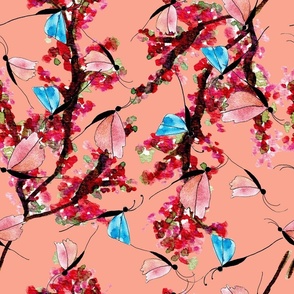Blossom & Butterfly - peach