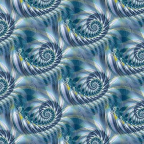 spiral in blue/mint