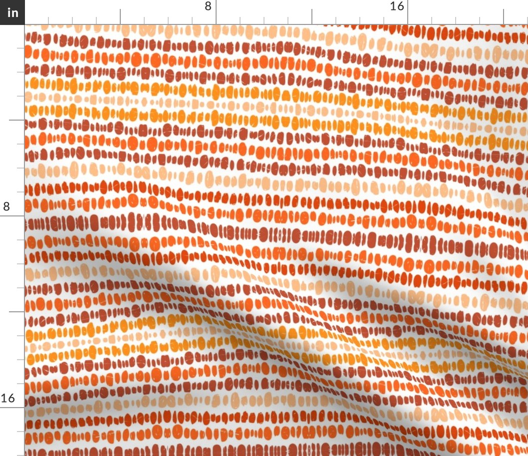 Boho Summer Diamond Fabric Stripes Orange Mask-01