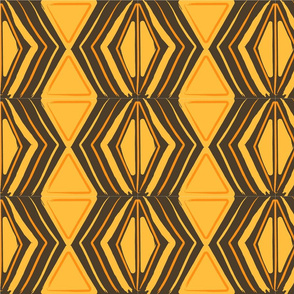 African Orange Pattern Summer Mask Fabric-01