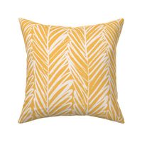 Chevron Vines - mustard yellow