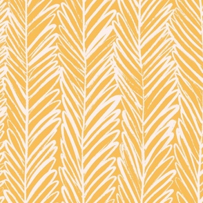 Chevron Vines - mustard yellow