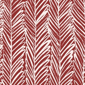 Chevron Vines - red - large scale