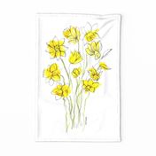 Daffodils Fat Qtr Tea Towel