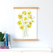 Daffodils Fat Qtr Tea Towel