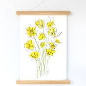 Daffodils Fat Qtr Tea Towel