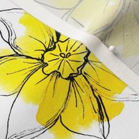Daffodils Fat Qtr Tea Towel