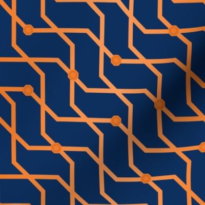 Navy Orange Circuit School Colors