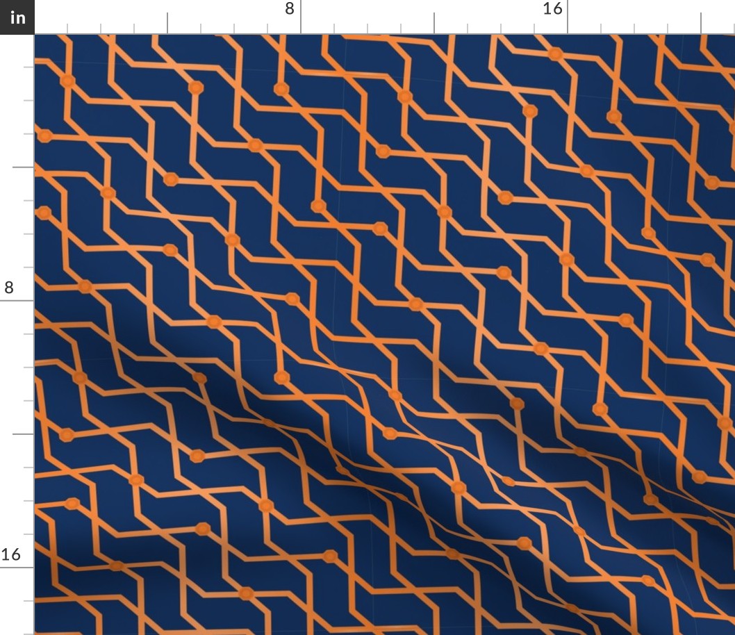 Navy Orange Circuit School Colors