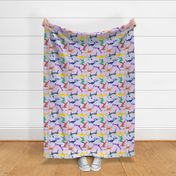 Rainbow hammerheads - lavender bg