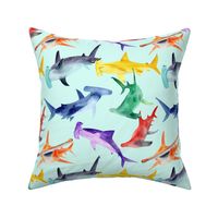 Rainbow hammerheads - mint bg