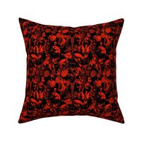 Demons N' Roses Toile in Black + Red